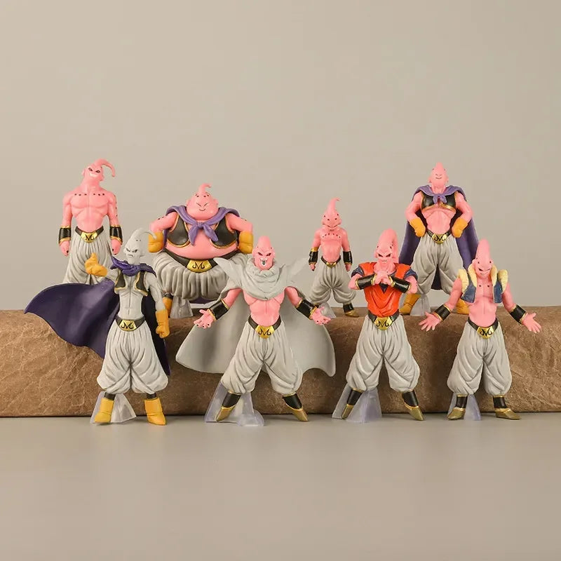 8Pcs/Set Dragon Ball Z Majin Buu Figurine Dbz Figure Super Saiyan Action Figures Collection Pvc Model Statue Children for Gifts