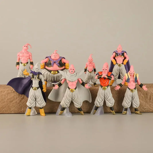 8Pcs/Set Dragon Ball Z Majin Buu Figurine Dbz Figure Super Saiyan Action Figures Collection Pvc Model Statue Children for Gifts
