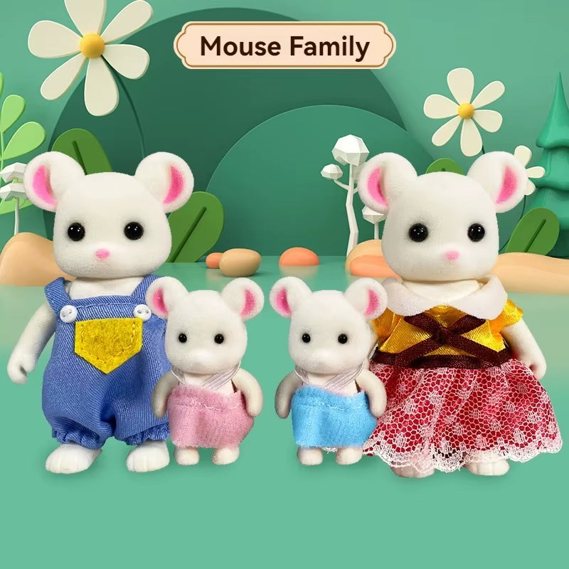 Forest Animal Family 1_12 Dollhouse Accessories Mini_Yythk