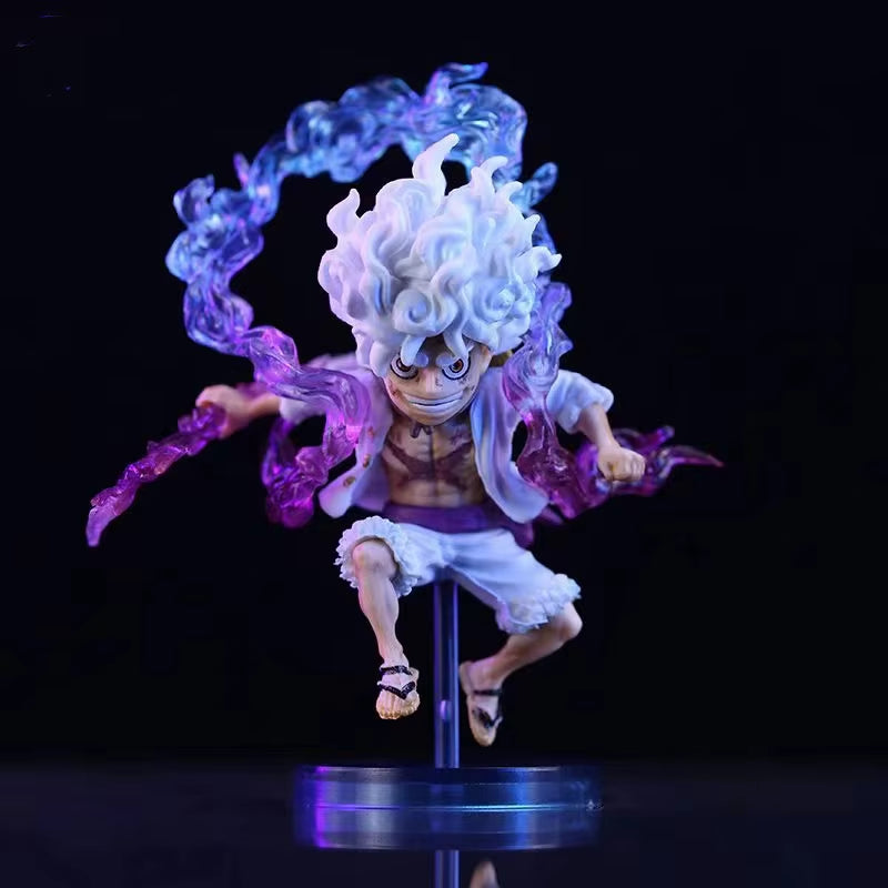 10Cm Mini One Piece Luffy Gear 5 Action Figure Sun God Nika Statue Anime Figurine Pvc Model Doll Collection Toy Gift Kids