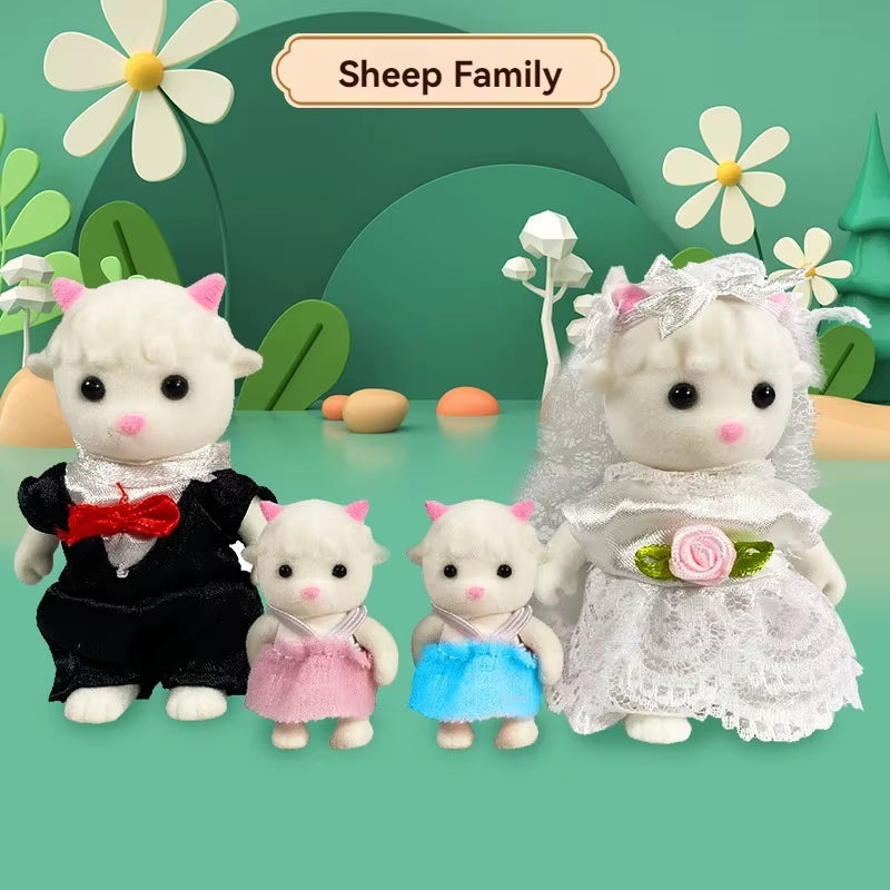 Forest Animal Family 1_12 Dollhouse Accessories Mini_Yythk