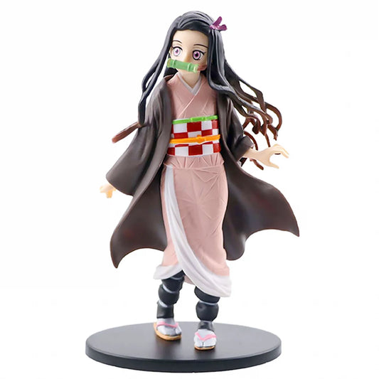 Anime Demon Slayer Kimetsu No Yaiba Figure 15Cm Nezuko Tanjirou Mitsuri Shinobu Zenitsu Kyoujurou Action Figural Model Toy Gifts