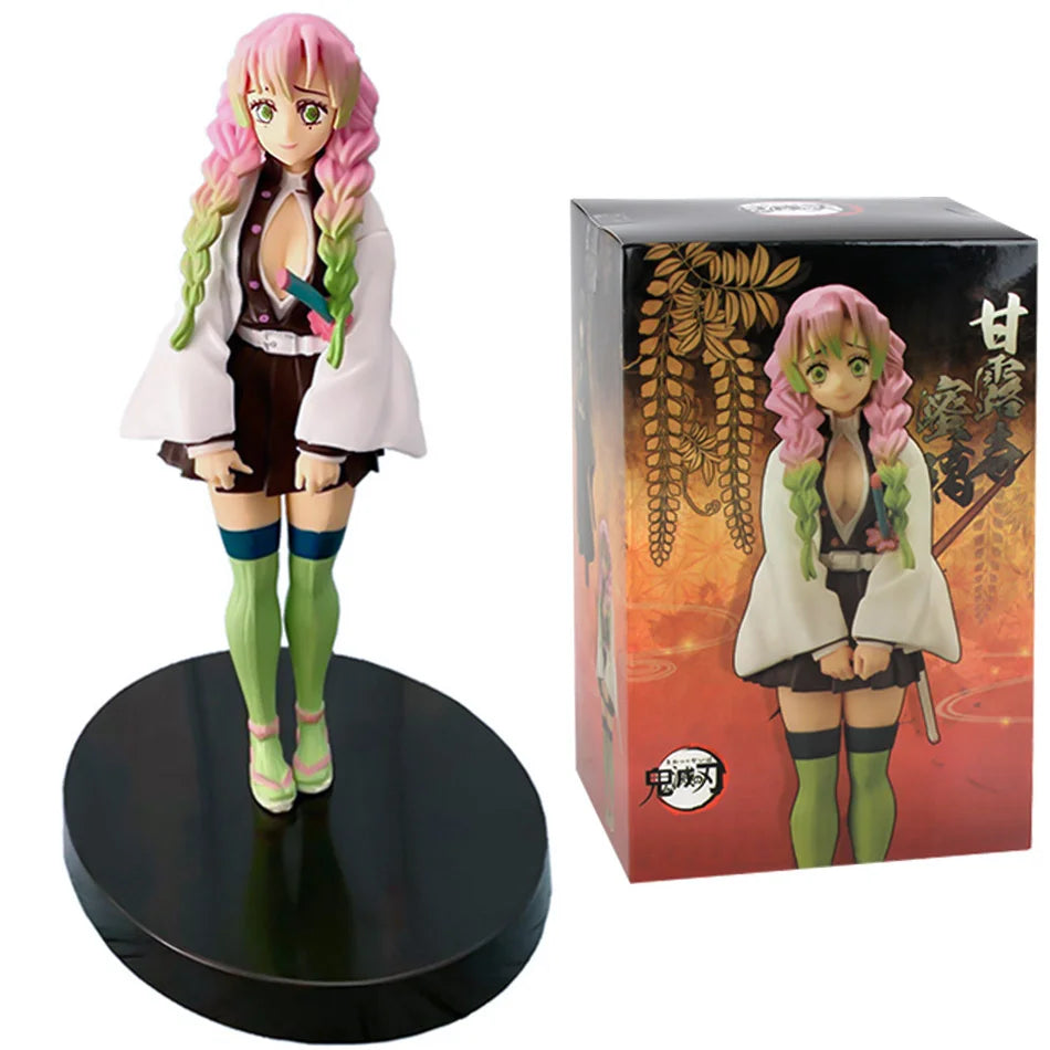 Anime Demon Slayer Kimetsu No Yaiba Figure 15Cm Nezuko Tanjirou Mitsuri Shinobu Zenitsu Kyoujurou Action Figural Model Toy Gifts