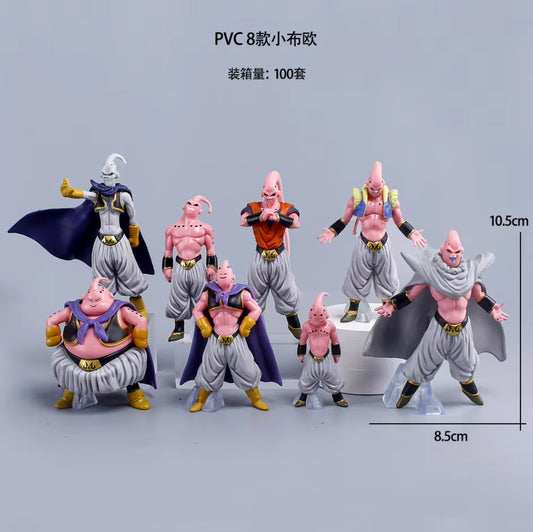 8Pcs/Set Dragon Ball Z Majin Buu Figurine Dbz Figure Super Saiyan Action Figures Collection Pvc Model Statue Children for Gifts