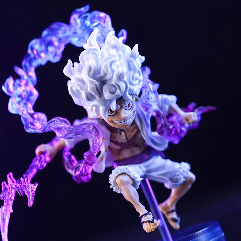 10Cm Mini One Piece Luffy Gear 5 Action Figure Sun God Nika Statue Anime Figurine Pvc Model Doll Collection Toy Gift Kids