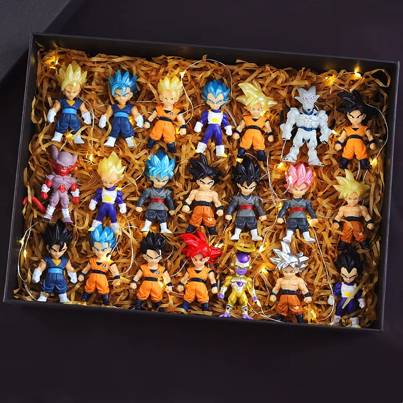 Dragon Ball Z Super Saiyan Son Goku Anime Figure Son Gohan Vegeta Broly Piccolo Majin Buu Set Action Figurine Model Gifts Toy
