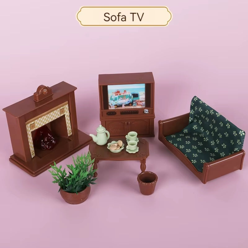 Forest Animal Family 1_12 Dollhouse Accessories Mini_Yythk